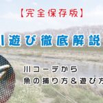 【保存版】川遊び徹底解説！川コーデから魚の捕り方＆遊び方！